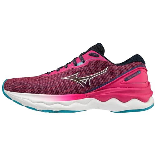 {Zapatillas de Running Mujer Mizuno Zapatillas de Running Mizuno Wave SKYRISE 3 (W), Zapatillas de Running Mujer, Pink Peacock/White/Algiers Blue, 37 EU