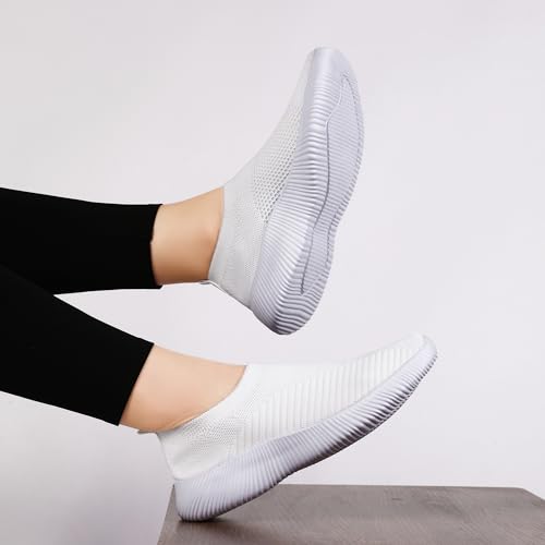 Image of DLWKIPV Womens Slip on Walking Tennis Shoes for Women Work Running Athletic Gym Sports Sneakers Lightweight Casual Shoe