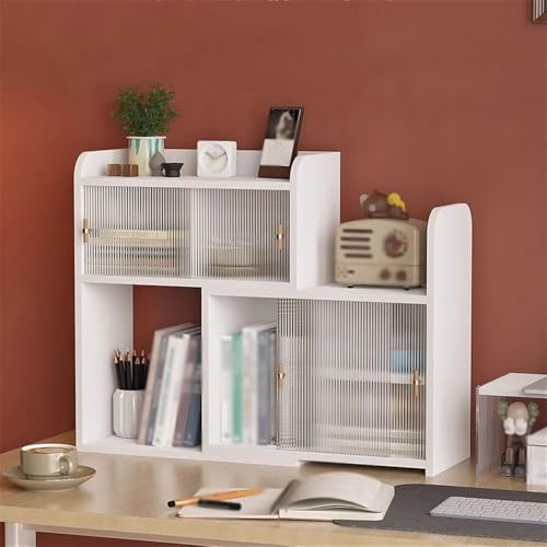 Bibliothèque de bureau blanche pour libérer l'espace de votre table de travail
