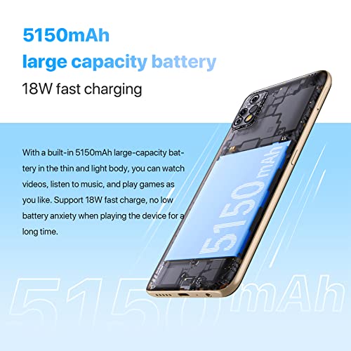 Umidigi A13 Pro 5G Cell Phone Unlocked (8Gb+128Gb), 6.5 Inch, Android 12, Dual Sim 5G Mobile Phone, 5150Mah Large Battery, 48Mp+24Mp+5Mp Camera, 5G Dual Sim Gsm Volte Unlocked Smartphone, 18W, Nfc #TOP5