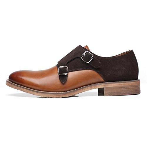 Image of Brown Leather Slip-On Loafers for Men by La Milano