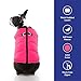 Gooby Padded Vest Dog Jacket - Solid Pink, Medium - Warm Zip Up Vest Fleece Jacket with Dual D Ring Leash Water Resistant for Small to Medium Dogs