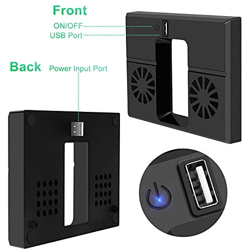 Image of Linkstyle Cooling Fan for Xbox Series X, USB Powered Vertical Cooling Stand Cooling System with Dual Fans and 1 USB Port
