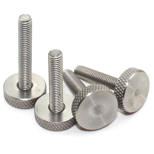 Vis moletées acier inoxydable 304 tête plate M2 x 20mm serrage manuel lot de 20 pièces