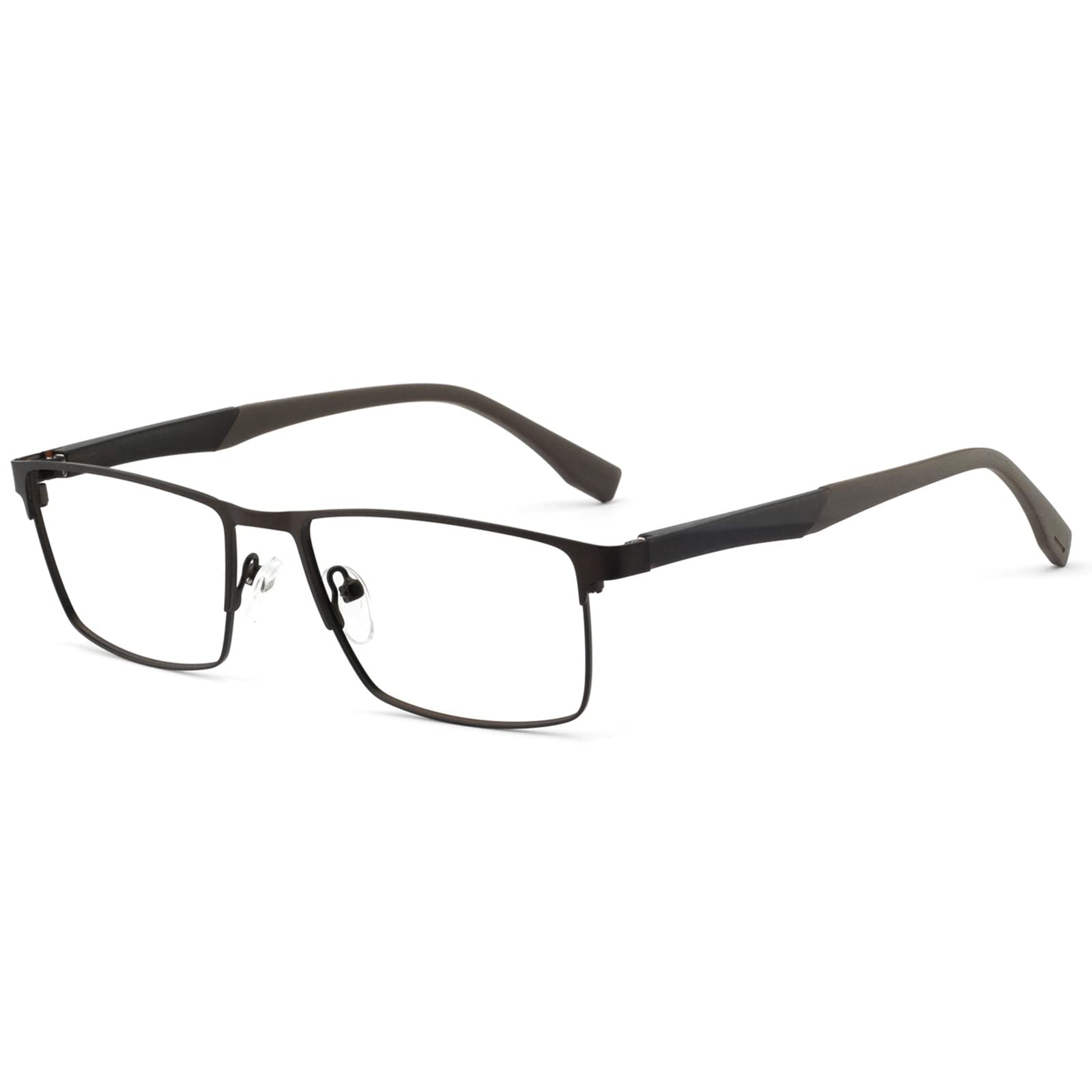Mens Metal Black Eyewear Non-prescription Clear Optical Glasses