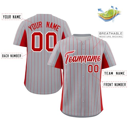 Custom Pinstripe Baseball Jersey for Men Women Youth Personalized 90s Hip Hop Shirts Stitched Name Number Logo miniatura 2