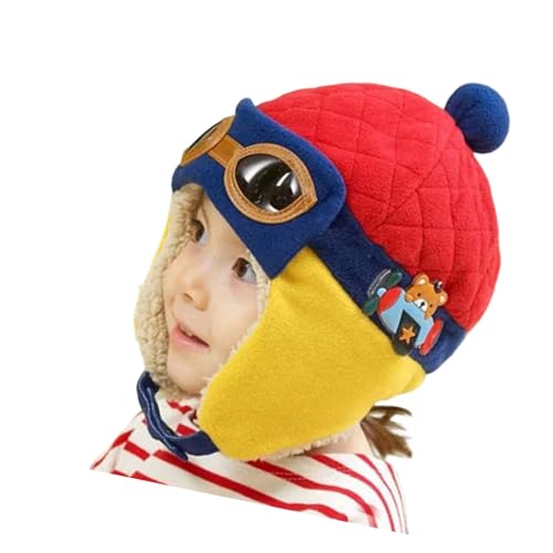 OSNIYAW Gorro de invierno cálido para hombres y mujeres, accesorio aislado para climas fríos, gorro de punto para niños y niñas, rojo, talla única