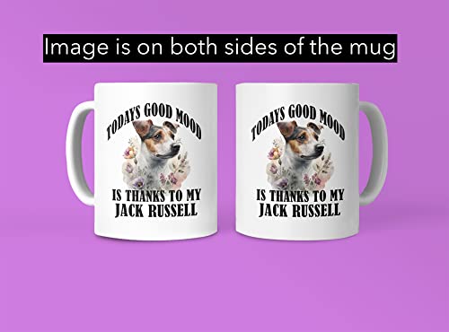 Jack Russell Dog Mug - 11oz Ceramic Mug with Watercolor Dog Art and Quote - Perfect for Jack Russell Lovers - Image 2