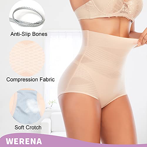 Image of Werena Women Tummy Control Shapewear Panties Shaping Underwear High Waist Body Shaper