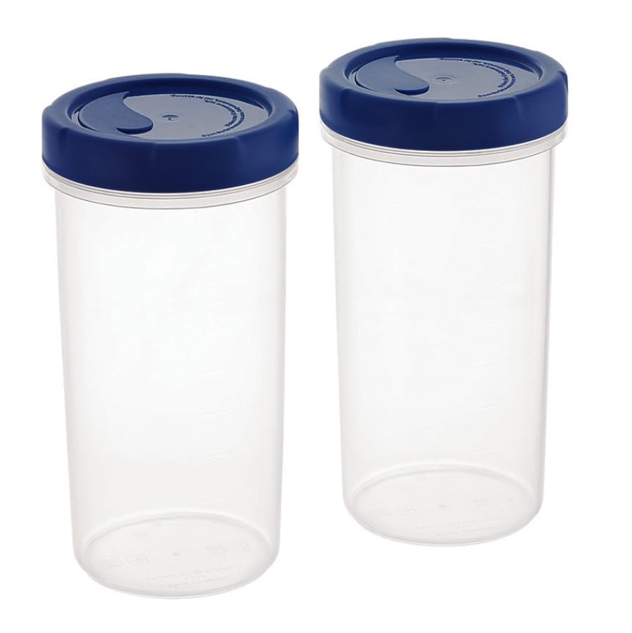 Image of All Time Twister Tumbler Storage Bottle Set of 2 | 470ml Each | BPA Free Airtight Spill Proof Plastic Bottles | Food Grade Water Juice Milk Beverage Containers with Secure Lid - Transparent