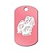 Havanese Engraved Keychain/GI Tag Mister Petlife blanquito Pink