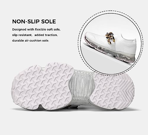 Image of LUCKY STEP Women Air Cushion Fashion Sneakers | Breathable Casual Comfortable Lightweight Walking Shoes