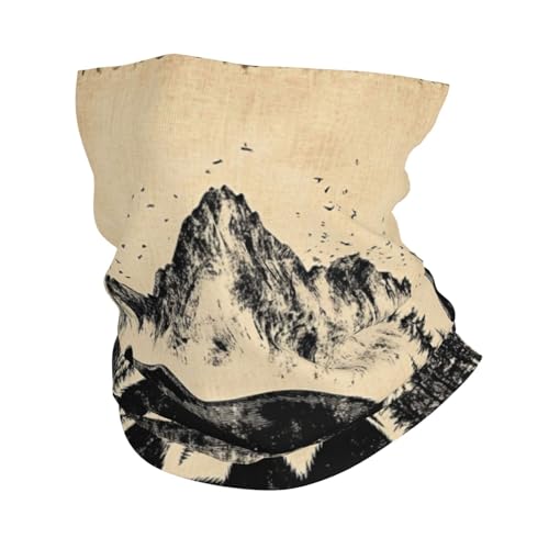 Neck Gaiter Mask,Bandana Mandala Flowers Print Face Cover Mask Sun Uv Protection,Neck Warmer Balaclava,Tube Face Scarf