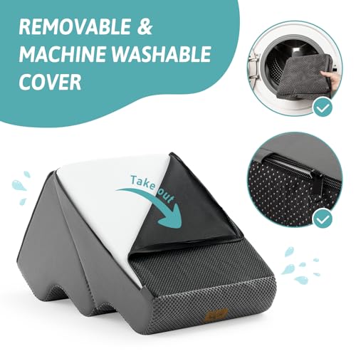 Image of COZY KISS Dog Stairs for Small Dogs, 3-Step 2-in-1 Dog Steps,15.7 inch H | 3-step dog stairs and ramps for Old Cats, Puppy, Small Dogs,Non-Slip Base,for Couch & Bed, Grey