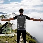 20L Lightweight Hiking Daypack, Foldable Travel Packable Backpack for Men Women for Cycling Camping Outdoor (Black)