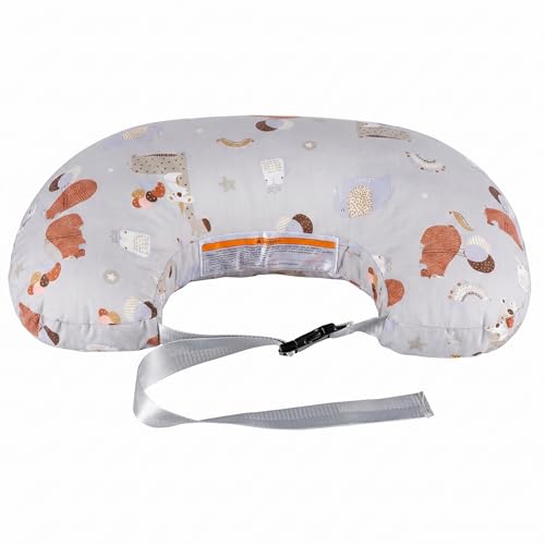 Image of x-vesolje Plus Size Nursing Pillow Wider Support, Breastfeeding Pillow with Adjustable Strap Fit All Body Type, Ergonomic Breast Feeding Pillow, Baby Feeding Pillow for Mom- Max Size /Animal Gray