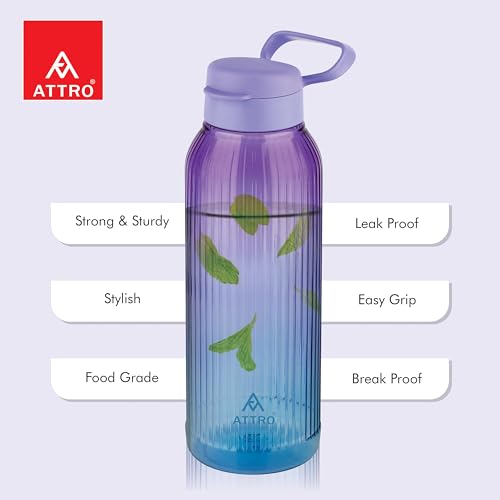 Image of ATTRO Prime Linear Deluxe Water Bottle-Set of 2-Purple Blue-1.5L