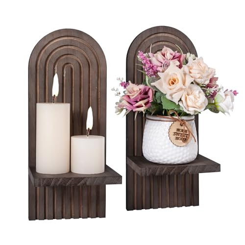 Yorkmills Sconces Wall Decor Set of 2, Wall Candle Holder