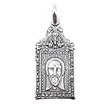 Muestra tu fe con esta medalla del Santo Rostro de la Catedral de Jaén Santa Faz en plata de Ley. Grabación incluida en el precio. Plata 925m. . Espesor(mm): 1.08. Peso(gr): 5.2. Largo(mm): 38. Ancho(mm): 18