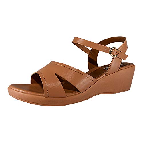 Sandalia Anabela Azaleia 404/508 Feminina - Nude - 36