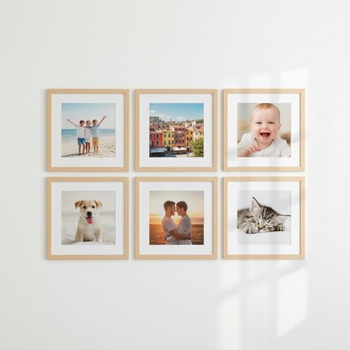 Image of kotart Photo Frame For Wall | Aesthetic Collage Picture Frames For Wall Decor | Rectangular Photo Frames For Home Decor Office Livingroom Bedroom | Pack of 6 (8X8 inch)