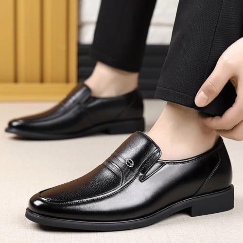 Dress Oxford Shoes for Men Slip-On Formal Tuxedo Shoes Anti-Slip Low Top Non Slip Prom Wedding Mens Dress Shoes2