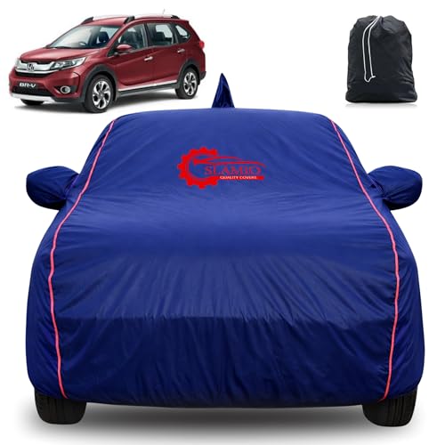 Image of 100% Waterproof Car Cover for Honda's BRV | All-Weather, Dustproof & UV Protection | Heavy-Duty 3-Layer Fabric | Custom Fit with Mirror & Antenna Pocket | Navy Blue