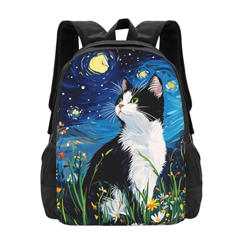 Mochila Starry Sky Cat ajustable para evitar el dolor de espalda en trayectos largos
