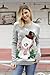 Viottiset Women's Ugly Christmas Knitted Sweater Pullover Jumper Grey Snowman Funny L