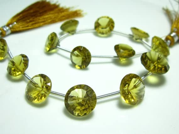 Beer Quartz Concave Cut pierres facettées 7-9mm pour réparer et concevoir