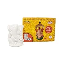 Desi Favors DIY Craft Kit for Kids with Ganesha and Umbrella - Paint and Decorate Your own Ganesha/Ganpati- Gifts for Diwali for Kids - Paint Your Own Ganesha/Ganpathi Kit For Kids, 6 Inch (Pack of 1)