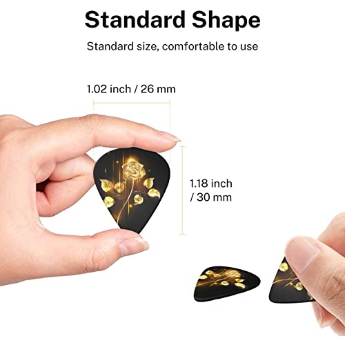 Ensemble de 6 médiators de guitare Gold Rose pour guitare acoustique, guitare électrique, basse, ukulélé – fin, moyen et… - Les Beatles, Paul McCartney, John Lennon, RIngo Starr, George Harrison Ensemble de 6 médiators de guitare Gold Rose pour guitare acoustique, guitare électrique, basse, ukulélé - fin, moyen et… – Image 8