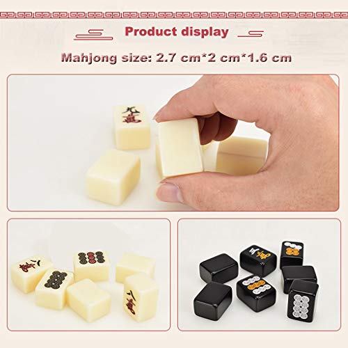 Juego de mahjong japonés, azulejos acrílicos de alta calidad con caja de regalo de madera, ideal para entusiastas de los juegos tradicionales y coleccionistas