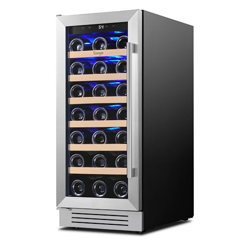 Image of Yeego 15 Inch Wine Fridge, 33 Bottle Wine Cooler with Left-Hinged