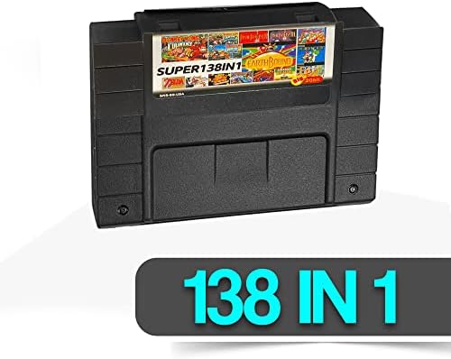 138 In 1 Super Game Cartridge 16-Bit Multicart For Super NTSC SNES US