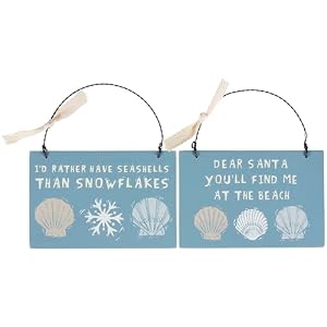 Primitives by Kathy Seashells Ornament Set