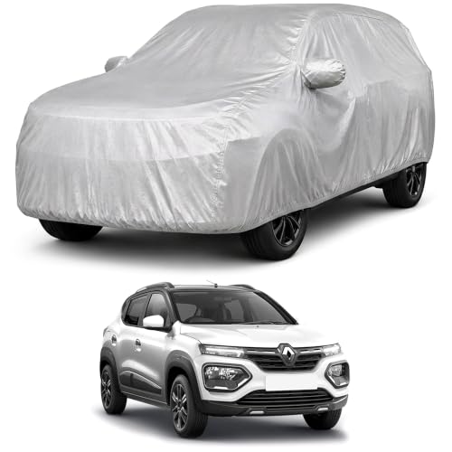 Image of Autofact Car Body Cover Compatible with Kwid | Custom Fit Car Cover | 100% Water-Resistant| Triple-Stitched Lightweight Fabric | Dustproof | Indoor & Outdoor Use | Elastic Bottom