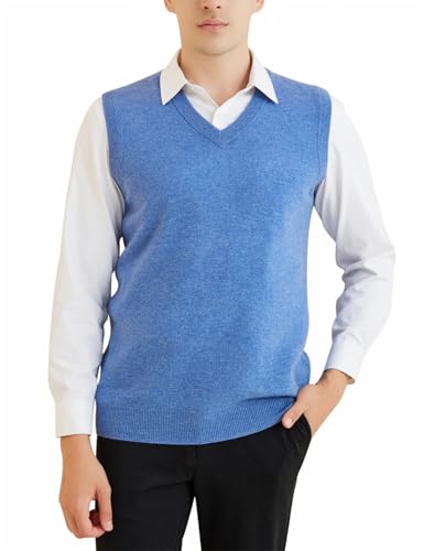Men's Knit Vest Merino Wool Sweater Mens Knit Vest Knitted Sleeveless Top4