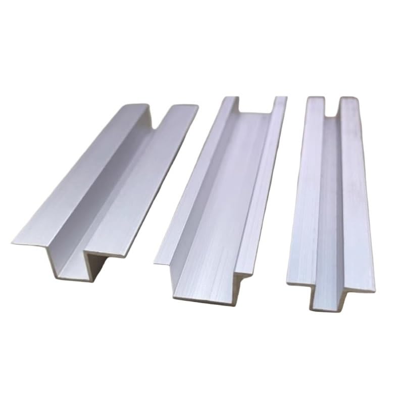 Perfil de canal en U de aluminio, 13 x 50 mm de ancho, 500 mm de largo, 2 piezas, ranura versátil de aluminio para proyectos de bricolaje, construcción y mejoras del hogar