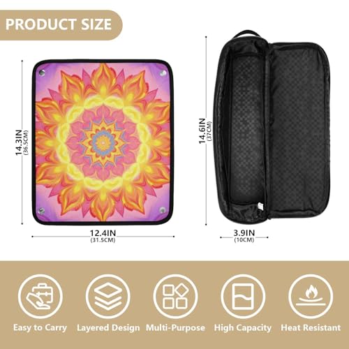 Bolsa de viaje para herramientas de cabello con almohadilla resistente al calor, impermeable, para planchas, rizadores y secadores miniatura 4