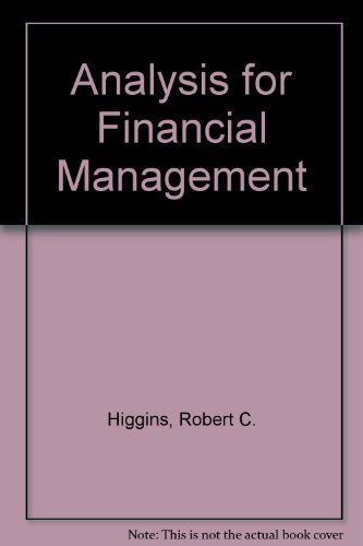 Analysis for Financial Management 1556231423 Book Cover