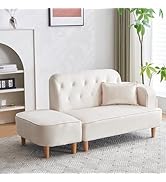 Amazon｜オーエスジェイ(OSJ) ソファー 2人掛け 肘付き 天然木脚 幅約