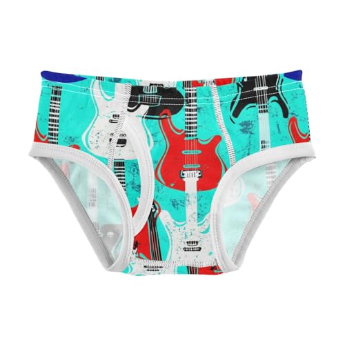 ODAWA Electric Guitar Cotton Toddler Underwear, Tag-Free Comfort Toddler Boy Underwear 2T