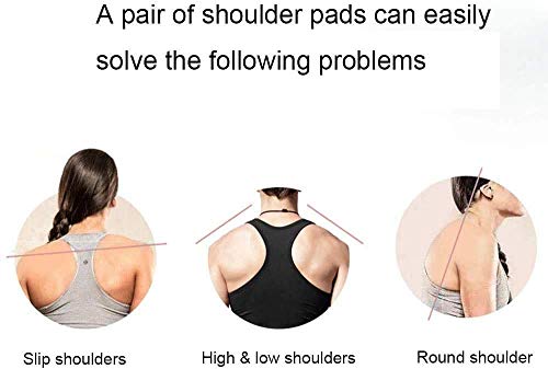 Image of Silicone Shoulder Pads for Womens Clothing, Anti-Slip Shoulder Push-Up Pads Invisible Breathable Enhancer Reusable, 1 Pairs Transparent