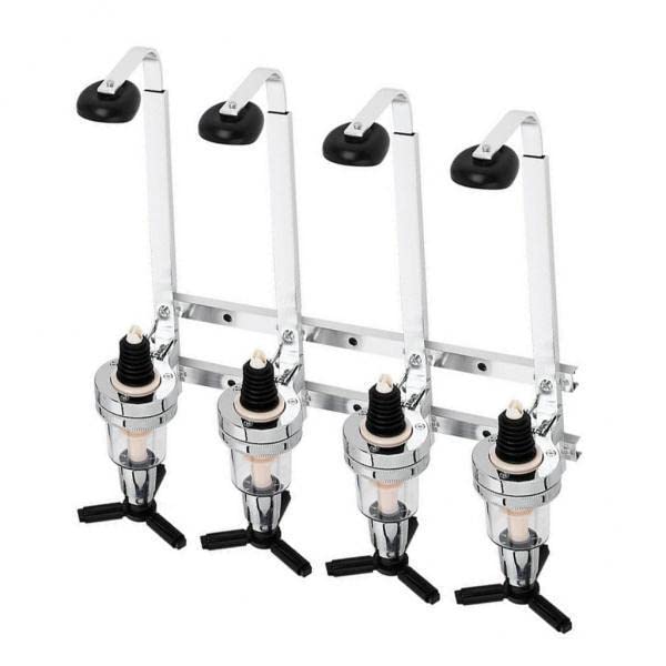 2xWall Mount 4-Station Liquor Dispenser Machine Bar Drinking Pourers 30ml-image-4