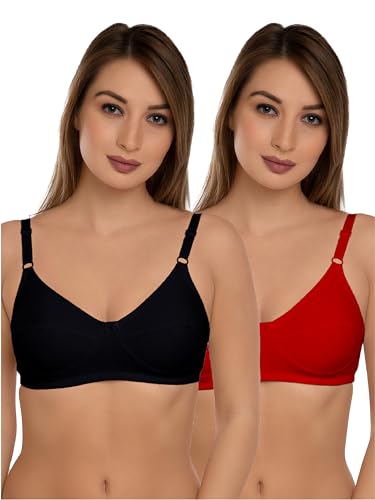 Image of Daisy DEE Women's Cotton Seamed Non-Wired Regular Straps Full Coverage Non-Padded Bra - NSHTL