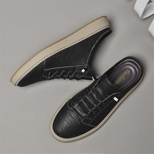 Men's Leather Sneaker Soft Breathable Casual Clog Shoes Outdoor Comfort Slip-on Walking Driving Loafers4