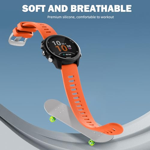 Image of GEAK Compatible with Garmin Forerunner 245 /645 /55 Watch Band /645 /245 Music Band, 20mm Sport Watch Band Compatible with Garmin Vivoactive 6 5 3 /Venu /Venu SQ,Soft Strap for Galaxy Watch 7 /6 /5 /4