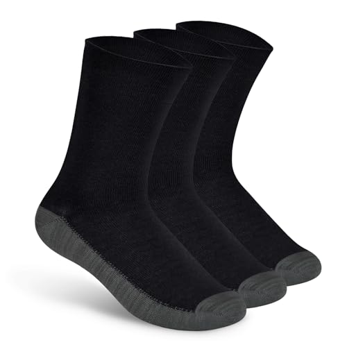 Orthofeet Non-Binding Non-Constrictive Circulation Seam Free Casual Dress Socks, 3 Pack