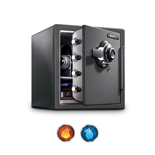 SentrySafe SFW123DSB Fireproof Safe and Waterproof Safe with Dial Combination 1.23 Cubic Feet Gray